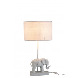 LAMPE ÉLÉPHANT RÉSINE BLANC