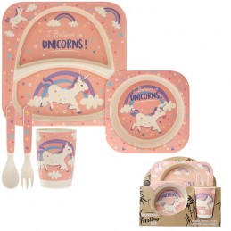 SET REPAS LICORNE BAMBOU