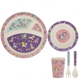 SET REPAS BAMBOU LICORNE...